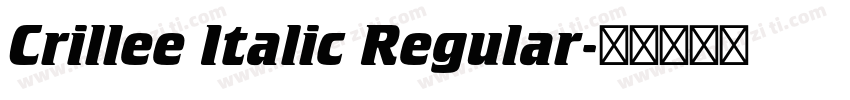 Crillee Italic Regular字体转换